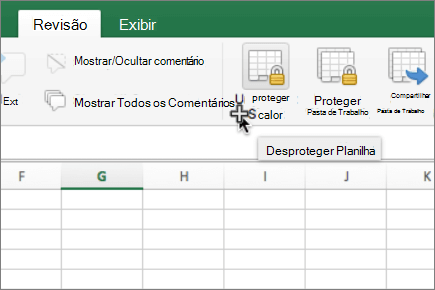 Desproteger Planilha