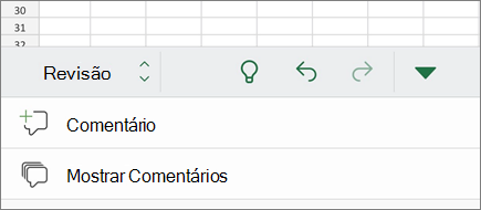 Submenu comentários no iPhone
