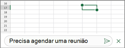 Insira um comentário, depois toque no ícone Postar