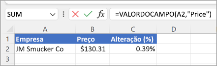 campo valor função captura de tela uma versão dois