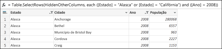 Filtrar resultado