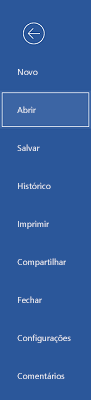 menu Arquivo