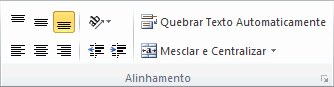 imagem da faixa de opções do excel