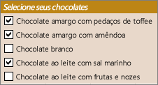 Caixas de exemplo marcar