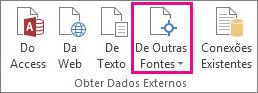 Botão De Outras Fontes na guia Dados