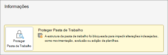 Proteger Livro no menu Informações