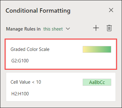 Formatação de duas escalas de cores