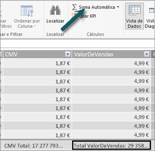Botão AutoSoma no Power Pivot