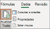 Ponteiro do mouse sobre o botão Atualizar Tudo
