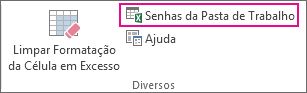 comando Senhas de Pasta de Trabalho