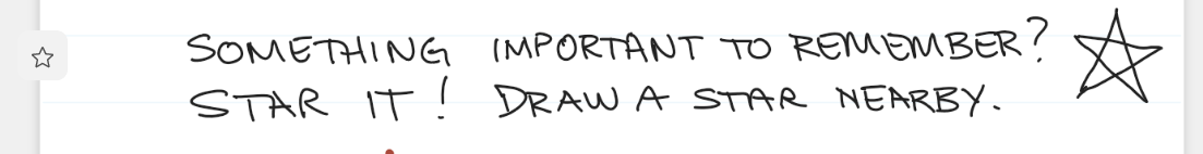 Captura de tela de um parágrafo reconhecido pelo Journal como uma Ideia Estrelada.