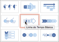 Inserir uma linha do tempo básica