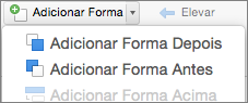 adicionar uma forma antes ou depois