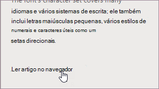 Sobre o artigo no navegador