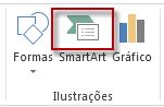 SmartArt no grupo Ilustrações na guia Inserir