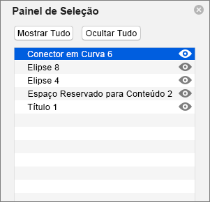 Mostra o Painel de Seleção no PowerPoint 2016 para Mac