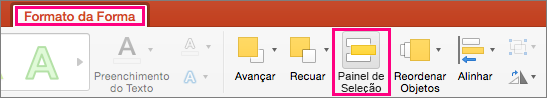 Mostra a guia Formato da Forma no PowerPoint 2016 para Mac