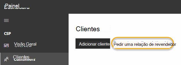 Solicitar um relacionamento de revendedor