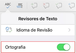 Ativar a verificação ortográfica