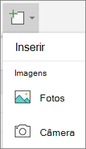Selecione Inserir Fotos >