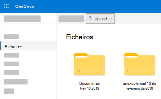 Carregar arquivos ou imagens no OneDrive