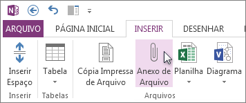 Inserir um arquivo em suas anotações como um anexo
