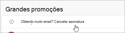 Uma captura de ecrã do botão Anular subscrição
