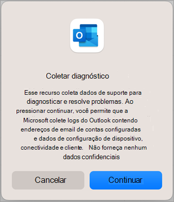 Entre em contato com o suporte no Outlook captura de tela dois