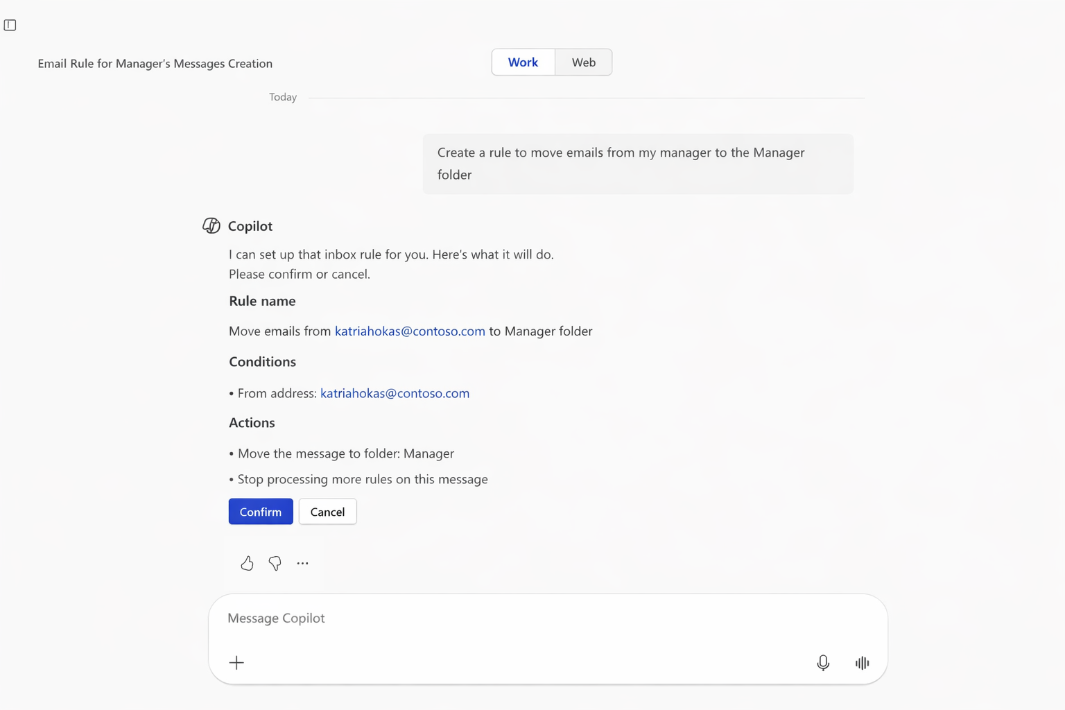 Criar regra do Outlook