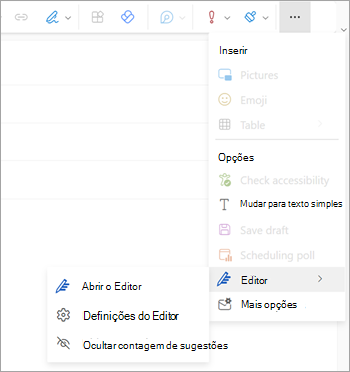 Configurações do editor