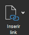 A captura de tela mostra a opção Inserir Link.