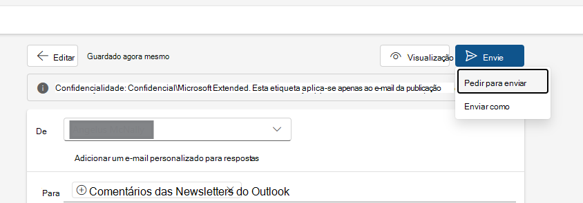 Boletins informativos pedem para enviar