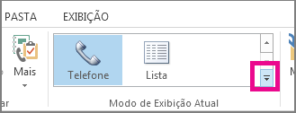 Grupo de Modo de exibição atual na guia Página Inicial
