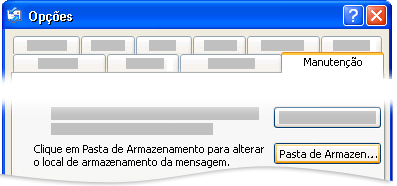 Caixa de diálogo Opções do Outlook Express