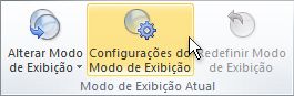 Comando Configurações do Modo de Exibição na faixa de opções