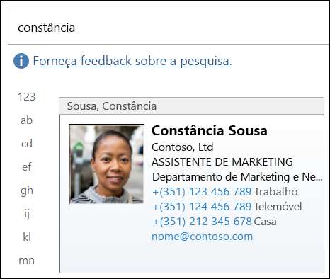 Selecione um contato.