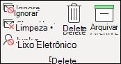 Ignorar, limpar, excluir, arquivar