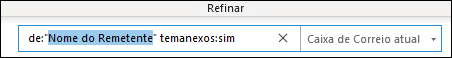 Procurar por de e anexos