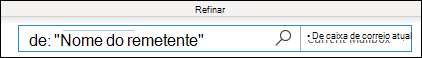 Procurar por nome do remetente