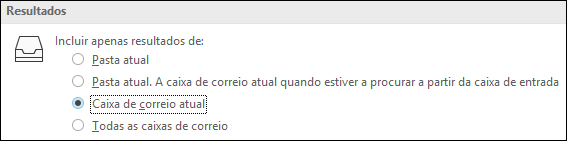Definir escopo de pesquisa padrão
