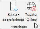 Selecionar trabalho offline