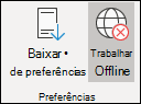 Trabalho offline selecionado
