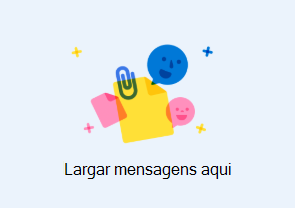 As mensagens suspensas aqui são exibidas quando você arrasta um email para outro email.