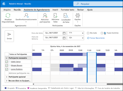 Assistente de Agendamento do Outlook