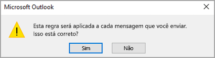 Mensagem de confirmação