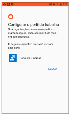 Configure um perfil de trabalho