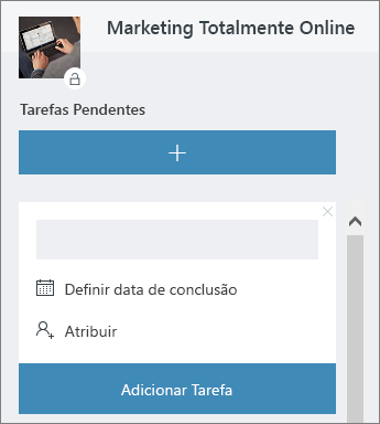 Adicionar tarefas