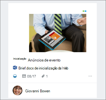 Visualização do documento no card
