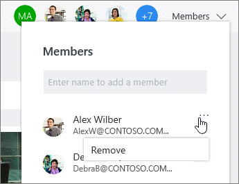 Remover membros de um plano