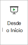 O comando A Partir do Início no friso no PowerPoint para a Web.